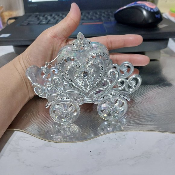 Glittering Carriage Beautiful Festive Holiday Ornaments - Picture 3 of 8